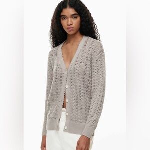WORN ONCE - Aritzia Wilfred Reverence Cardigan - Colour Ashen - Size XS